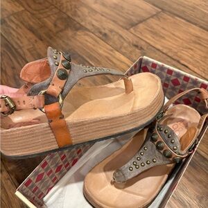 A.S. 98 Tan wedge Sandals